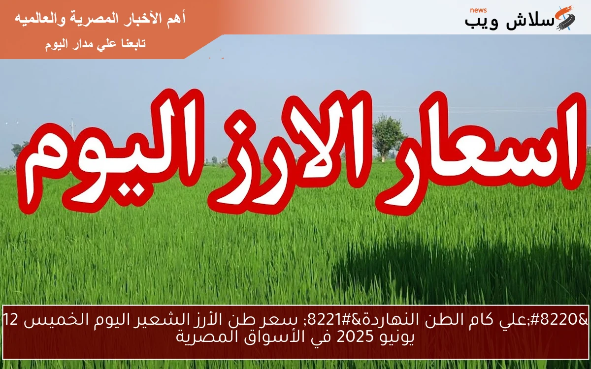 “علي كام الطن النهاردة” سعر طن الأرز الشعير اليوم الخميس 12 يونيو 2025 في الأسواق المصرية