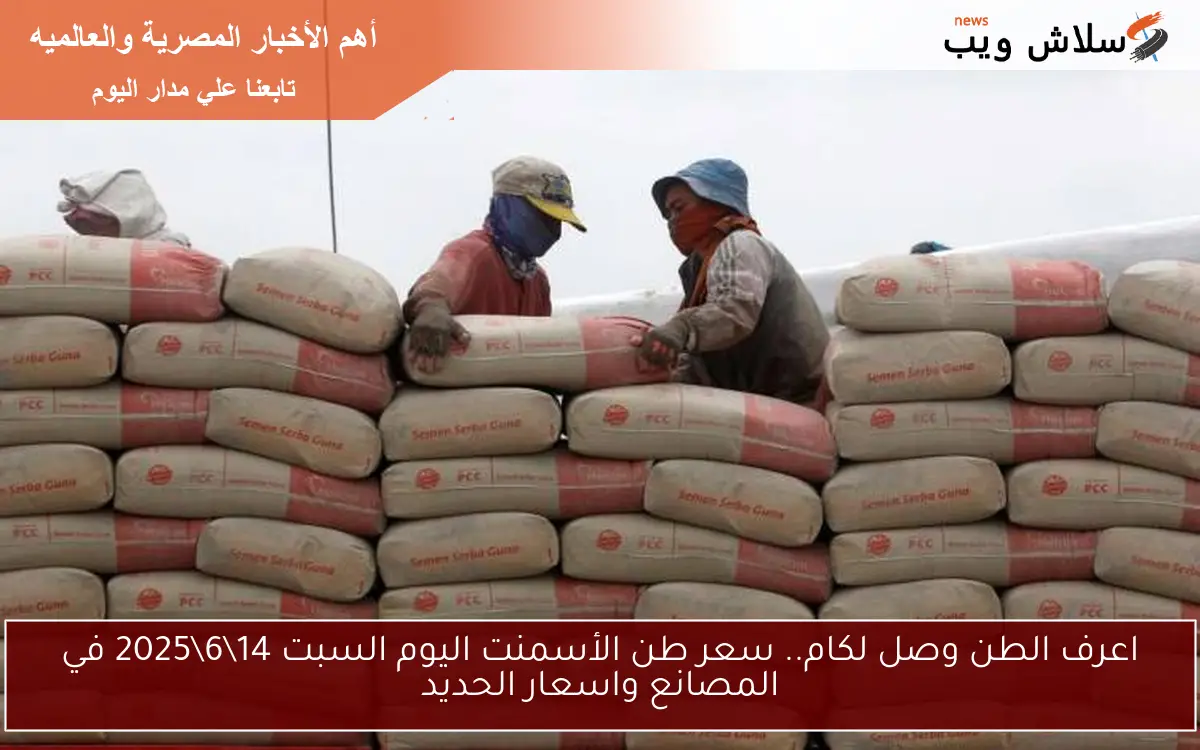 اعرف الطن وصل لكام.. سعر طن الأسمنت اليوم السبت 14\6\2025 في المصانع واسعار الحديد