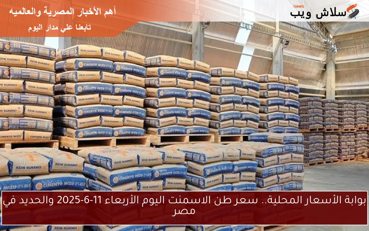بوابة الأسعار المحلية.. سعر طن الاسمنت اليوم الأربعاء 11-6-2025 والحديد في مصر
