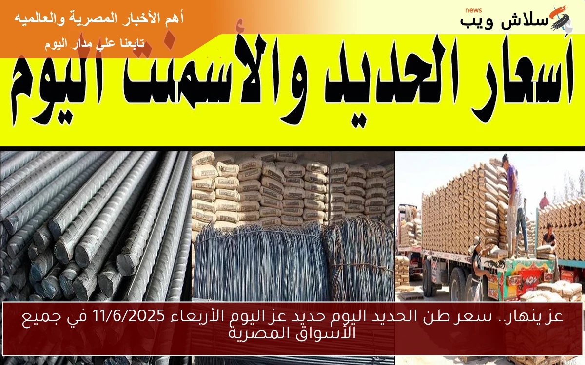 عز ينهار.. سعر طن الحديد اليوم حديد عز اليوم الأربعاء 11/6/2025 في جميع الأسواق المصرية