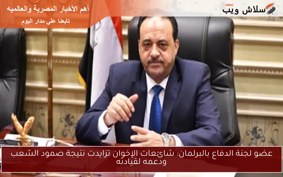 عضو لجنة الدفاع بالبرلمان: شائعات الإخوان تزايدت نتيجة صمود الشعب ودعمه لقيادته