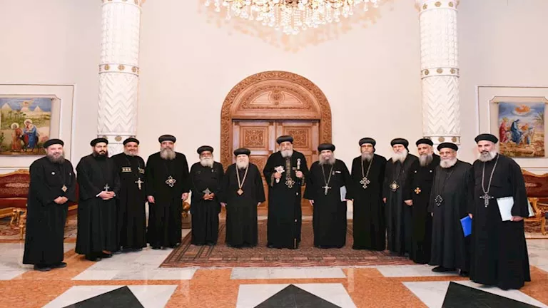 لقاء البابا تواضروس الثاني مع الأنبا جورجيوس أسقف إيبارشية مطاي