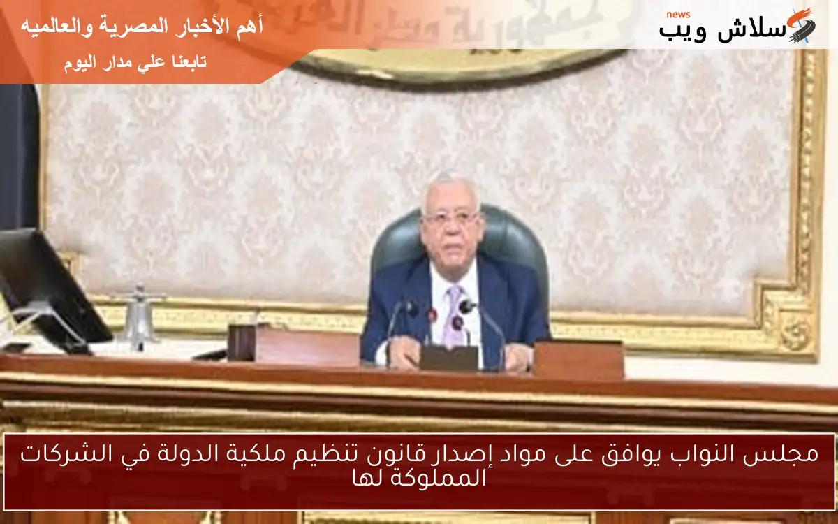 مجلس النواب يوافق على مواد إصدار قانون تنظيم ملكية الدولة في الشركات المملوكة لها