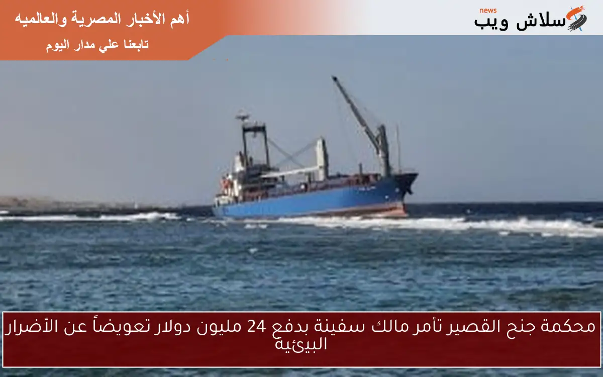 محكمة جنح القصير تأمر مالك سفينة بدفع 24 مليون دولار تعويضاً عن الأضرار البيئية