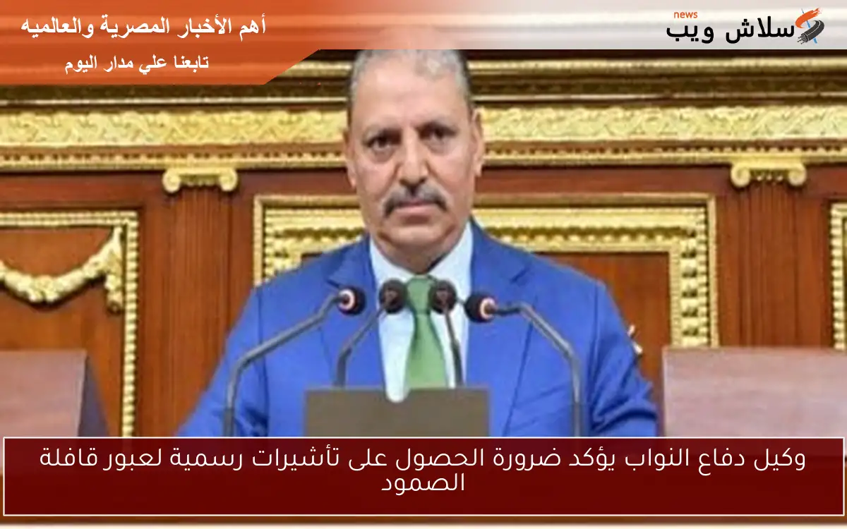 وكيل دفاع النواب يؤكد ضرورة الحصول على تأشيرات رسمية لعبور قافلة الصمود