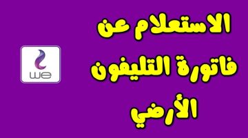 رابط الاستعلام عن فاتورة التليفون الارضي we  2023 لشهر سبتمبر عبر موقع المصرية للاتصالات